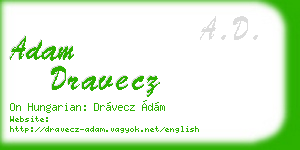 adam dravecz business card